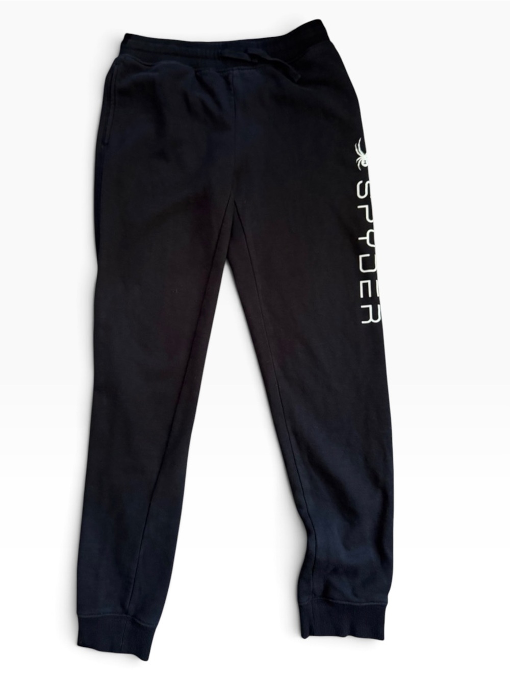 Spyder Kids Jogger Sweatpants Youth Large 14/16 Black Athletic Lounge Pants